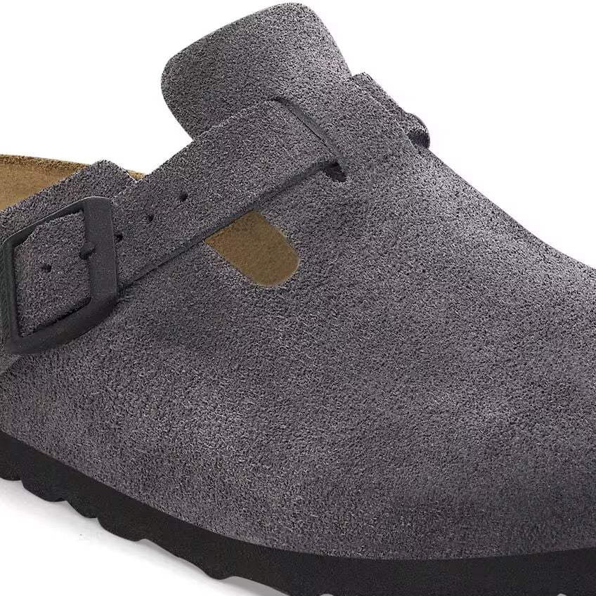 Birkenstock 1028602 Boston Suede Leather Velvet Grey