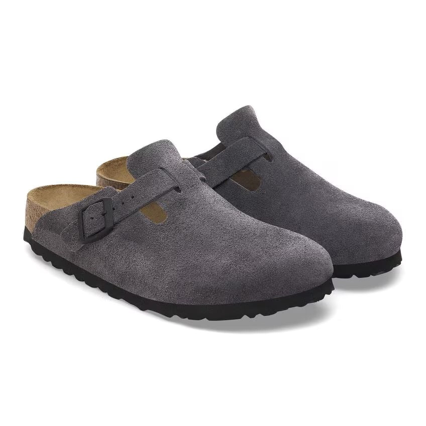 Birkenstock 1028602 Boston Suede Leather Velvet Grey