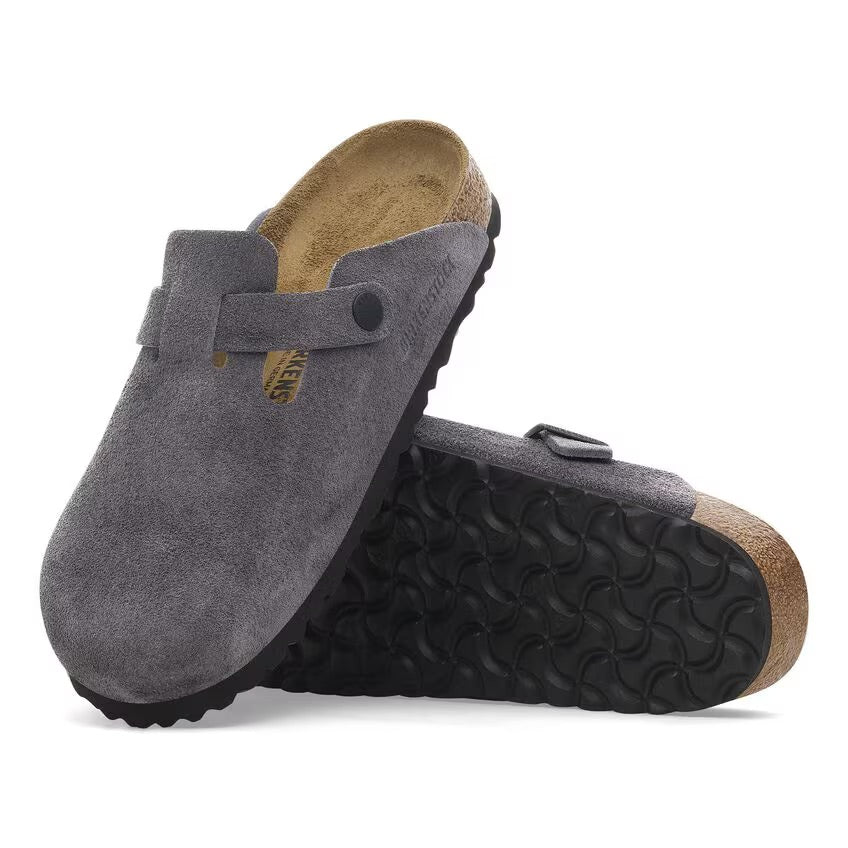 Birkenstock 1028602 Boston Suede Leather Velvet Grey