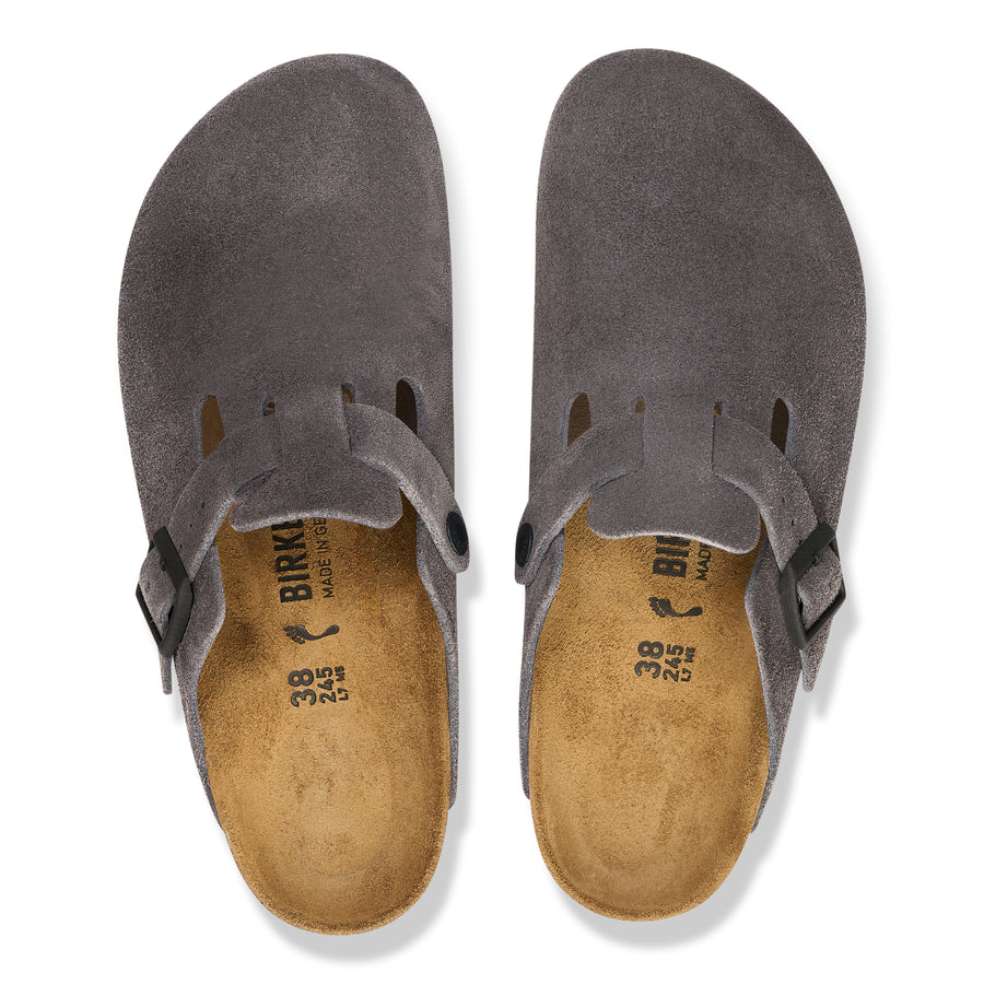 Birkenstock 1028602 Boston Suede Leather Velvet Grey