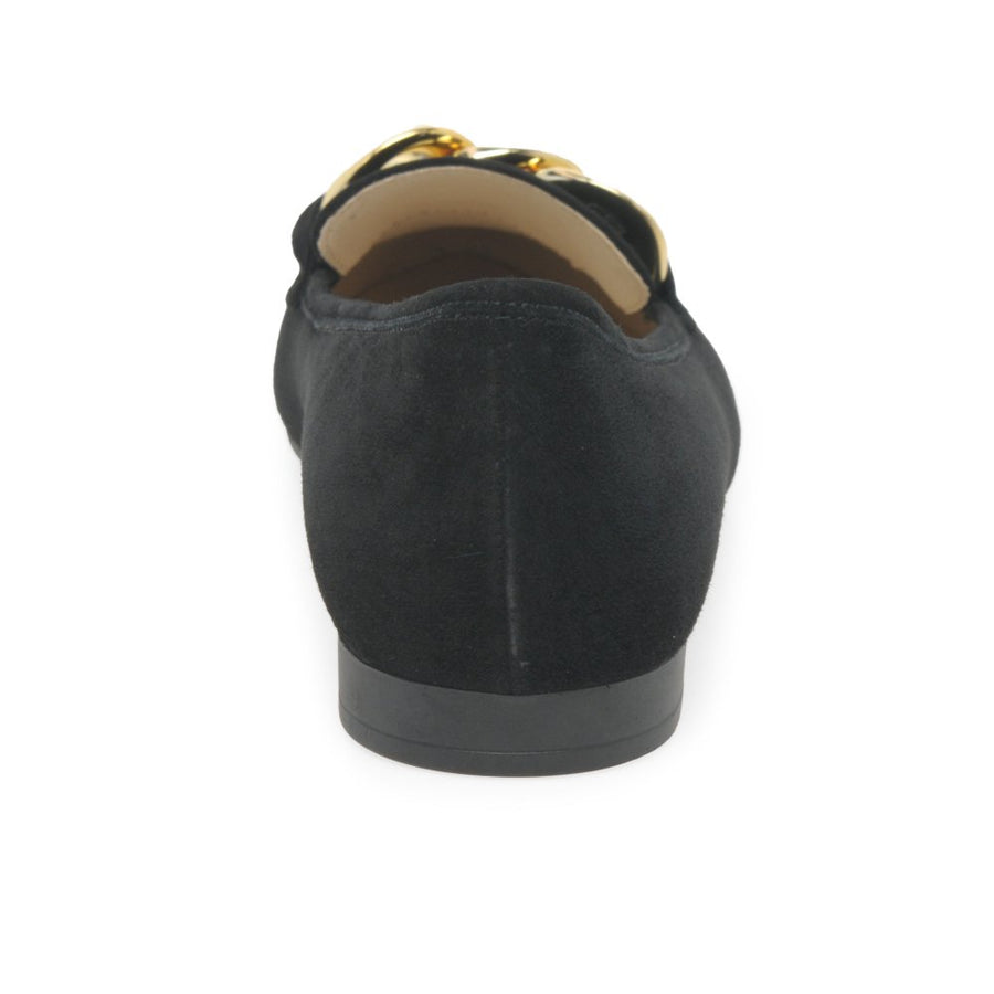 Gabor 31.301.17 Carol Black Suede with Gold Buckle