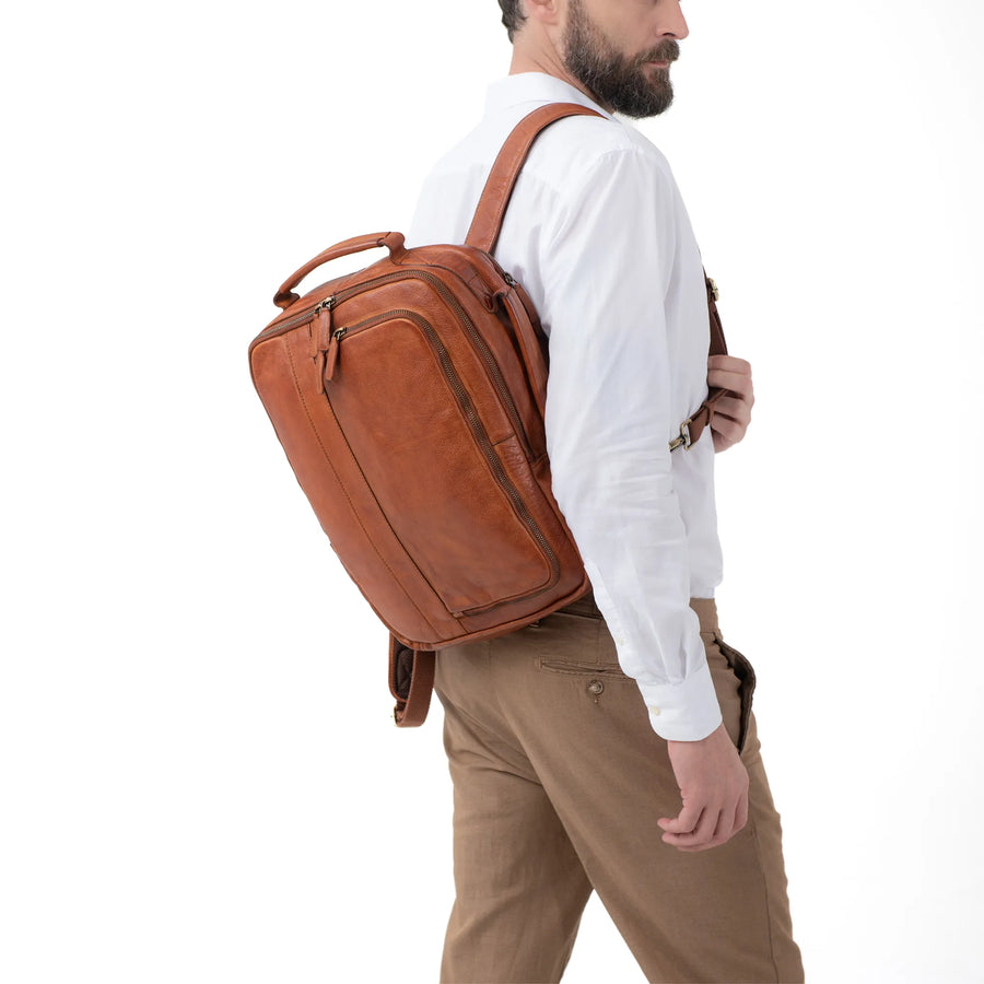 Gianni Conti 419 2389 25 Leather Briefcase Tan