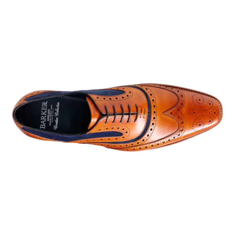 Barker McClean Cedar Blue Suede