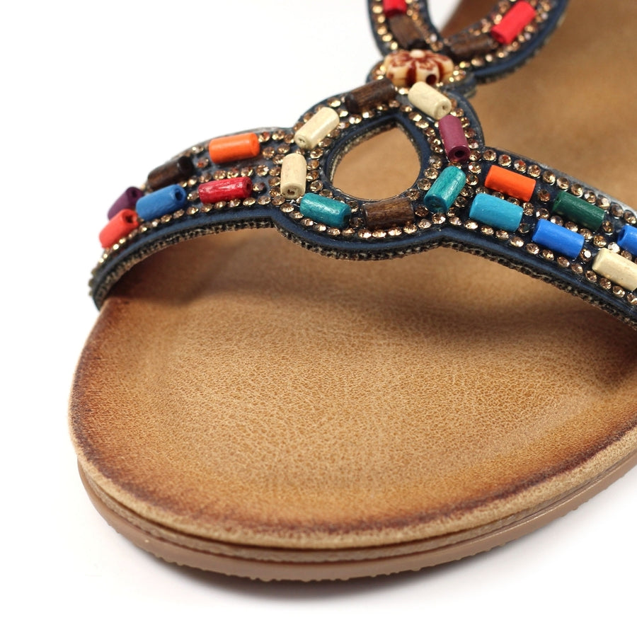 Lunar JLH478 BL Epsom Navy Wedge Sandal