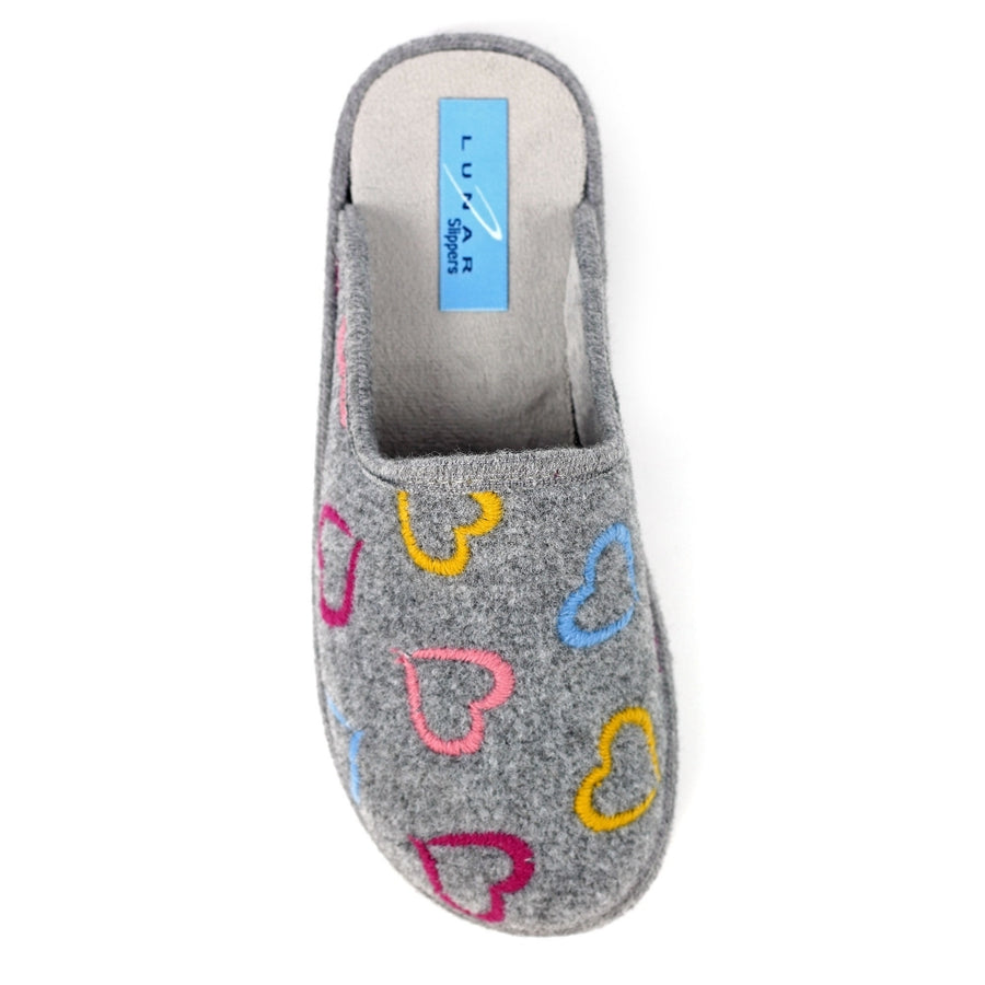 Lunar KLS 130 GR Love Grey Mule Slipper