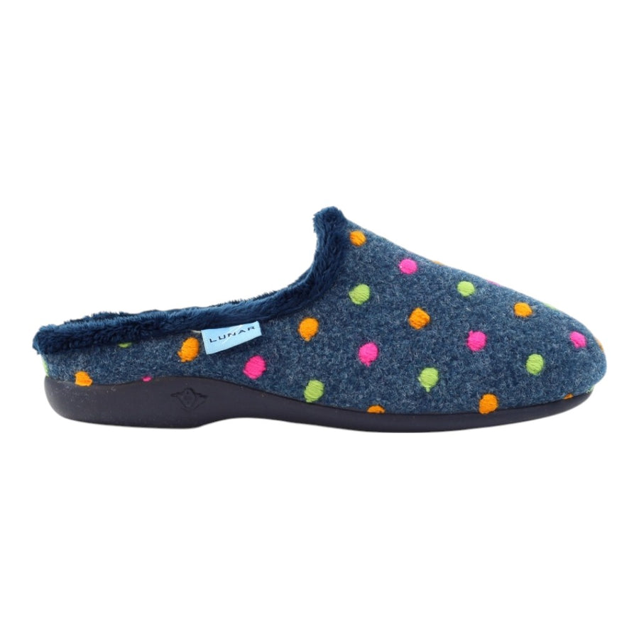 Lunar KLA221 BL Peanut Navy Mule Slipper