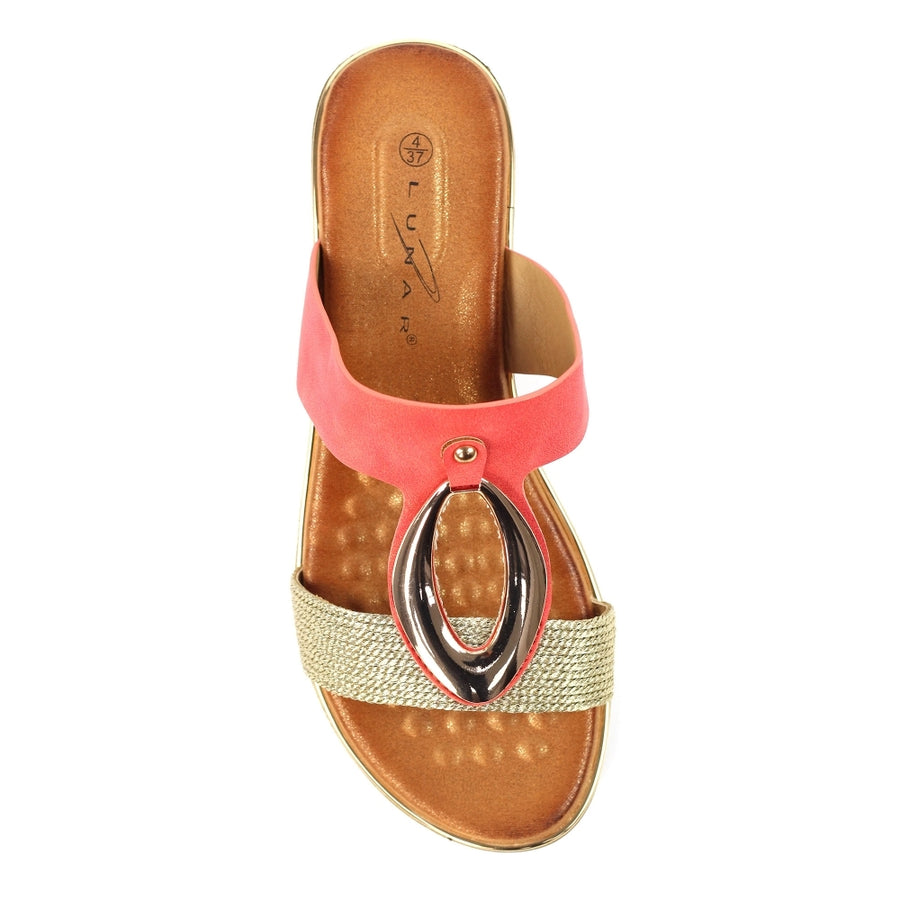Lunar JLH434 CO Porto Coral Sandal