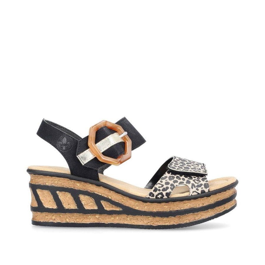Rieker 68176-00 Ginger/Schwarz/Lightgold