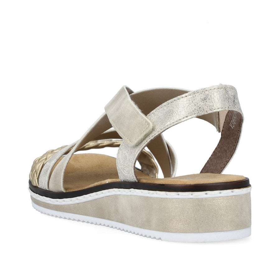 Rieker V3663-90 Hellgold/Beige-Gold/Muschel