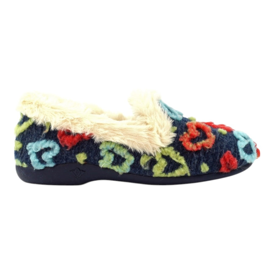Lunar KLA230 BL Truffe Navy Full Slipper