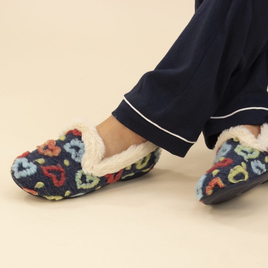 Lunar KLA230 BL Truffe Navy Full Slipper