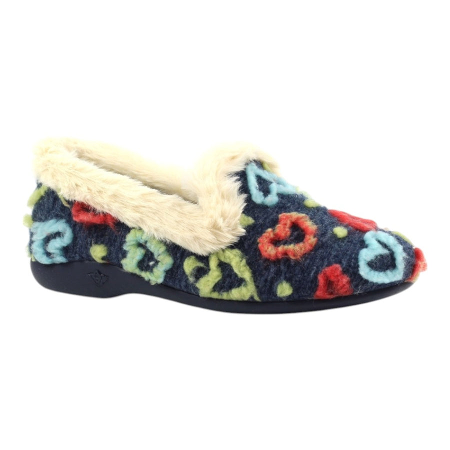 Lunar KLA230 BL Truffe Navy Full Slipper