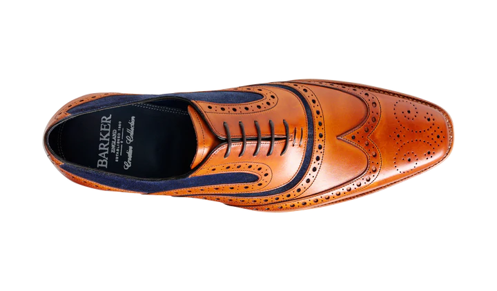 Barker McClean Cedar Blue Suede