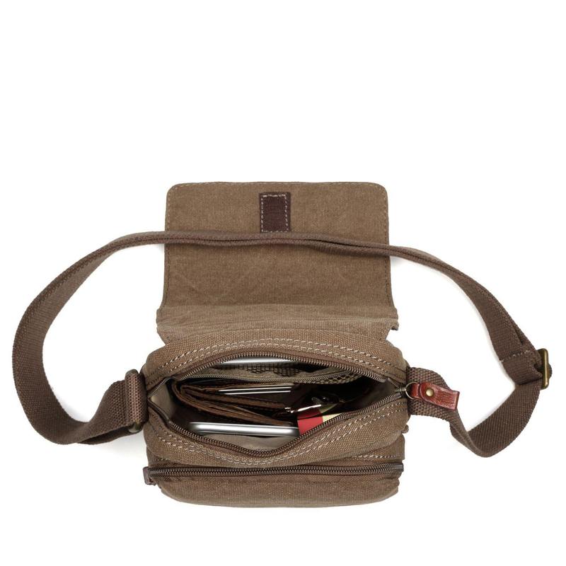 Troop London TRP0220 Across Body Bag in Brown